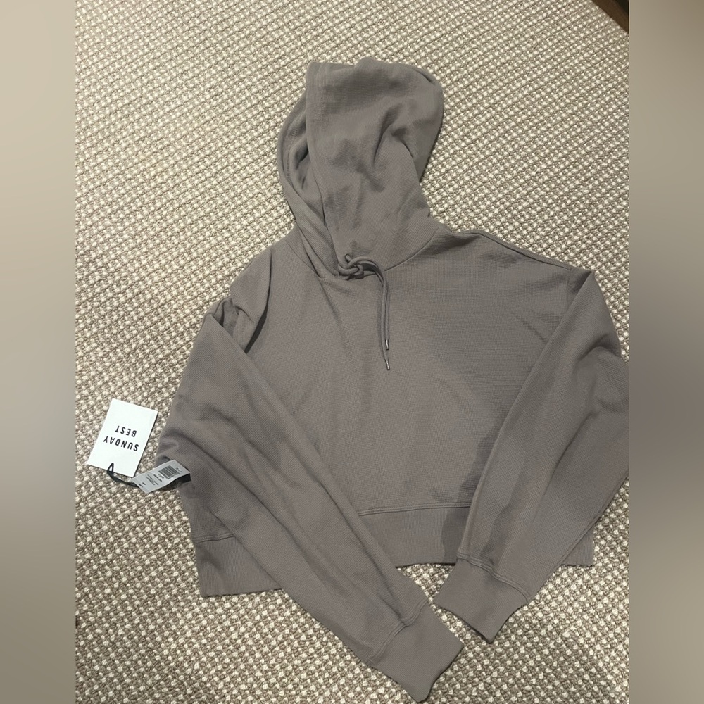 Aritzia Sunday Best baby waffle relaxed hoody